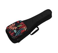 ULDIGI Padded Ukulele Case Bag with Double Shoulder Straps, Thick Sponge Protection, Large Front Pocket, Concert Size Carry Solution Style