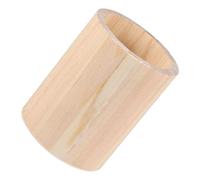 ULDIGI Paintable Pen Holder Unfinished Wooden Desktop Organizer for Makeup Brushes and Pens Home Office Stationery Storage