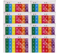 ULDIGI Pan Flute Note Stickers Pan Flute Accessories for Beginners 8pcs No Glue Left Easy to Tear Instrument Scale Stickers for Percussion Training and Music Learning