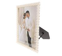ULDIGI Pearl Picture Frame for Wedding and Anniversary Decorative Tabletop Photo Display Elegant Desktop Photo Holder Vintage Home Decor