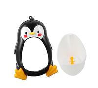 ULDIGI Penguin Shaped Boy Training Urinal Potty for Boys Wall-Mounted Black Cartoon Animal Pee Trainer Toilet for Home and Nursery