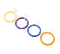 ULDIGI Plastic Training Hoops 4pcs Fish Exercise Rings with Suction Cups for Aquarium Betta Fish Interactive Tail Spreading Tank Enrichment