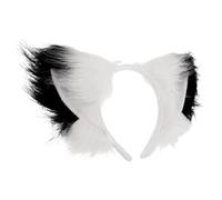 ULDIGI Plush Fox Ears Headband Soft Elastic Fit Kawaii Animal Hairband for Cosplay Parties Halloween Japanese Style Hair Accessories for Adults