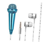 ULDIGI Portable Miniature Microphone for Phone Lightweight Wired Vocal Mic Compatible Smartphones Tablets and Laptops Design for Singing and Recording