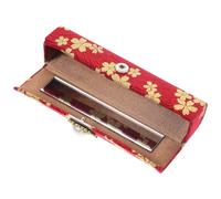 ULDIGI Portable Red Lipstick Case for Woman with Mirror, Cloth Material Lipstick Holder Designed to Prevent Wear and Tear, for Work and Valentine's Day Travel