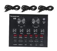 ULDIGI Professional Live Sound Card Audio Mixer 800 Condenser Microphone Kit, External Dj Soundboard for Mobile Streaming and Karaoke Broadcasting
