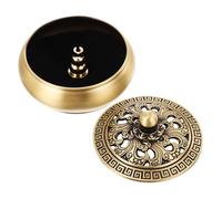 ULDIGI Pure Copper Water Ripple Incense Burner Censer for Home Aromatherapy and Decoration Retro Copper Incense Holder for Meditation Yoga Office Tearoom and Year Decor