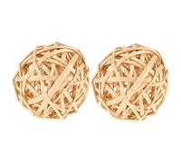 ULDIGI Rattan Balls 2pcs Wicker Decorative Ornament for Home Decor | Khaki Creative Style, Photo Props Use, Suitable for Ktv and Entertainment Scenes, Christmas Theme Accent