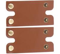 ULDIGI Razor Head Sleeve Brown Synthetic Leather and Iron 2 PCS Tip Covers Protective for Razor Storage and Space Saving on Counter