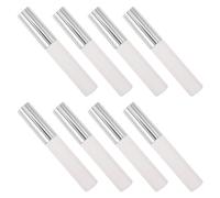 ULDIGI Refillable Eyeliner Tube Matte Silver Tube and Sleek White Bottle, with 8pcs Ml Mascara Container Leak-proof Plastic and Nylon Lash Oil Applicator for DIY Lip Gloss and Eyelash