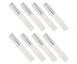 ULDIGI Refillable Eyeliner Tube Matte Silver Tube and Sleek White Bottle, with 8pcs Ml Mascara Container Leak-proof Plastic and Nylon Lash Oil Applicator for DIY Lip Gloss and Eyelash