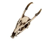 ULDIGI Resin Goat Skull 3D Skeleton Aquarium Decoration Viking Primitive Style Wall Hanging Fish Tank Ornament Landscaping Prop