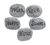 ULDIGI Resin Landscape Stones 5pcs for Rock Gardens and Flowerpot Decorations Bright Colours Multi-purpose Pebbles Suitable for Crafts and Potted Plants