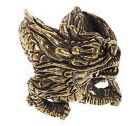 ULDIGI Retro Bronze Dragon Sculptures Chinese Zodiac Figurine Brass Miniature Sculpture Office Home Desktop Decoration Wealth Statue