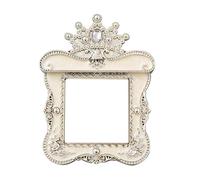 ULDIGI Rhinestone Wall Plate Cover Silver 8.7x8.9cm Acrylic Light Switch Outlet Sticker Decorative Panel Cover for Home and Bedroom
