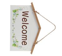 ULDIGI Rustic Wooden Welcome Sign Front Door Plaque with Bold Lettering Farmhouse Wall Hanging Art for Weddings Parties Cafes and Store Entrances Versatile Decorative Plaque
