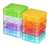 ULDIGI Small Pill Organizer Box Plastic Design Portable 8 Pcs with 8 Compartments Medication Container for Everyday Use and Travel Storage for Purse or Pocket