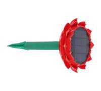 ULDIGI Solar Powered Speaker Music Box for Buddha Music Enthusiast Friends Plastic Lotus Shaped Waterproof Design Plays Buddha Songs Easy to Operate Suitable for Temple and Hotel Red