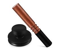 ULDIGI Sound Bowl Suction Rubber Bowl Sucker for Meditation Bell Easy to Lift and Hold Leather Wrapped Stick for Yoga and