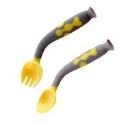 ULDIGI Spoon Set Fork Bendable Learning Utensils Dishware Set for Upward Spoons for Feeding