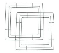 ULDIGI Square Iron Wreath Frame 2Pcs Wire Garland Rings for Wedding Floral Decor and Indoor Hanging Crafts