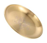 ULDIGI Stainless Steel Pentagram Ritual Tray Elegant Altar Plate for Smudging Candle Holder Tarot Meditation Wiccan Supplies Metal Decorative Dish