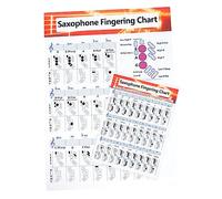 ULDIGI Thick Paper Saxophone Chord Charts 2pcs Saxophone Reference Posters Easy Learning Tools