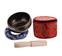 ULDIGI Tibetan Bowl Meditation Set Bowl Handmade Tibetan Singing Mallet and Cushion for Chakra Healing and Home Meditation Random Color