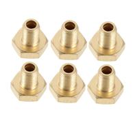 ULDIGI tire valve stem extension valve stem connector set 6pcs copper hexagon lightweight portable for bus and tire valve roadside emergencies