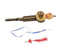 ULDIGI Traditional Chinese Hulusi Flute C Key Natural Purple Bamboo Gourd Wind Instrument for Beginners and Students with Tone and Comfortable Texture