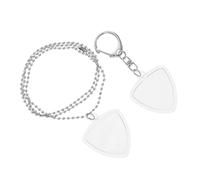 ULDIGI Transparent Guitar Pick Holder Case with Necklace Pendant and Keychain for Acoustic Electric Guitar Players Compact Portable Plectrum Storage Organizer Versatile Music Accessory