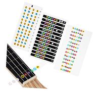 ULDIGI Ukulele Guitar Fingerboard Note Stickers 3 Styles Fretboard Decals for Beginners Learning Musical Notes and Scales with Guitar Finger Guide