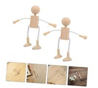 ULDIGI Unfinished Wooden Peg Dolls Blank Wood Puppets for DIY Painting and Craft Art Wooden Action Figures for Home Decor and Creative Fun