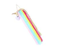 ULDIGI Unicorn Hair Clip Organizer and Headband Storage Holder Hanging Felt Wall Rack Hand-Woven Pendant Barrette Holder for Girls’ Hair Accessories Nursery Room Decor