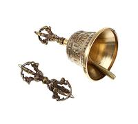 ULDIGI Vajra Bell Meditation Buddhism Hand Bell Hand-made Decorative Pestle Instrument for Tibetan Buddhist Rituals and Home Decor