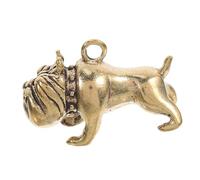 ULDIGI Vintage Brass Bulldog Pendant Keychain Durable DIY Hanging Charm for Strength Symbolism Stylish Keyring Decoration Accessory