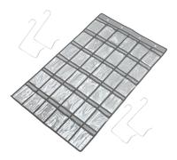 ULDIGI Wall-Mounted Jewelry Organizer with 36 Gray-Edged Pockets, Multi-Compartment Cell Phone Pouch and Sundry Storage Bag for Classroom and Office Use