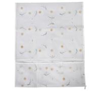 ULDIGI Waterproof Peva Refrigerator Dust Cover with Daisy Pattern, Double-door Design, Space Saving Washing Machine and Oven Appliance Cover with Storage Pockets, White 54x130cm