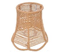 ULDIGI Wicker Handmade Lamp Shade Rattan Replacement E27 Table Lamp Cover 10X16X15Cm Khaki Small Ceiling Light for Bedroom