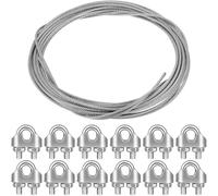 ULDIGI Wire Rope U Bolt Saddle Fastener Clips Stainless Steel Silver High Hardness Uniform Polishing for Hanging Shade Sails Rigging Ropes