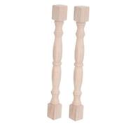 ULDIGI Wood Spindles for Deck Railing 2pcs Unfinished Wooden Stair Spindles with Ready for Painting or Staining Surface and Stable Support for Staircase Renovations and Furniture