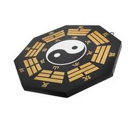 ULDIGI Wooden Bagua Pendant Home Decor Eight Diagrams Wall Hanging Chinese Traditional Blessing Ornament Wood Material Elegant Feng Shui Decoration for Living