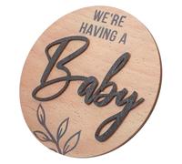 ULDIGI Wooden Newborn Announcement Sign Arrival Plaque for Hospital Home Door Decoration Keepsake Commemorative Birth Sign Safe Hanging Decor Photography Prop