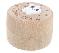ULDIGI Wooden Tooth Box Keepsake Box for Boys and Girls Carved Design for Teeth Storage for Boys and Girls