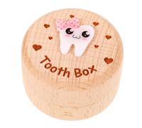 ULDIGI Wooden Tooth Keepsake Box for Boy Girl Modern Minimalist Design for Teeth Storage Safe and Practical Wooden Organizer for Cherished Memories