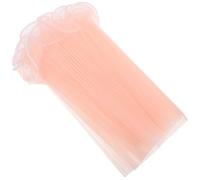 ULDIGI Wrinkle Mesh Flower Bouquet Wrap with Pearl Wave Edge Semi-transparent Floral Wrapping Paper for Wedding Anniversary DIY Florist Supplies