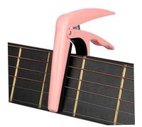 ULDIGI Zinc Alloy Ukulele Capo Pink Single-handed Clip-on Ukulele Tuner for Acoustic Ukelele with No Buzz Clamp Suitable for