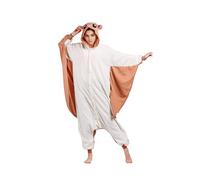 ULEEMARK Flying Squirrel Adult Onesies for Women Men Loungewear Animal Character Onesie Pajama Unisex Halloween Christmas Costume M