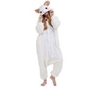 ULEEMARK Women's Adult Pajamas Unisex Animal Onesies Novelty Pyjamas Nightwear Halloween Homewear Cosplay Costume Loungewear Onepiece, Sheep, XL(178-187CM)