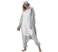 ULEEMARK Women's Adult Pajamas Unisex Animal Onesies Novelty Pyjamas Nightwear Halloween Homewear OnePiece Cosplay Costume Loungewear